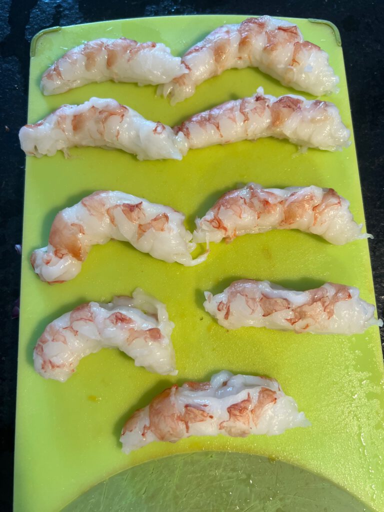 Gambas in Weißwein