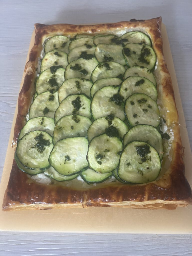 Zucchini Basilikum Tarte