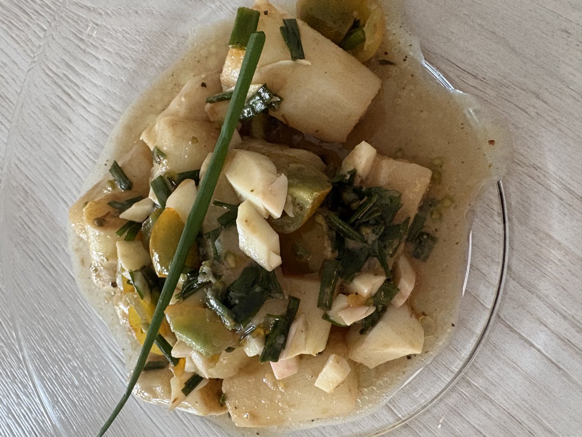 Spargelgemüse mit Kräutersauce