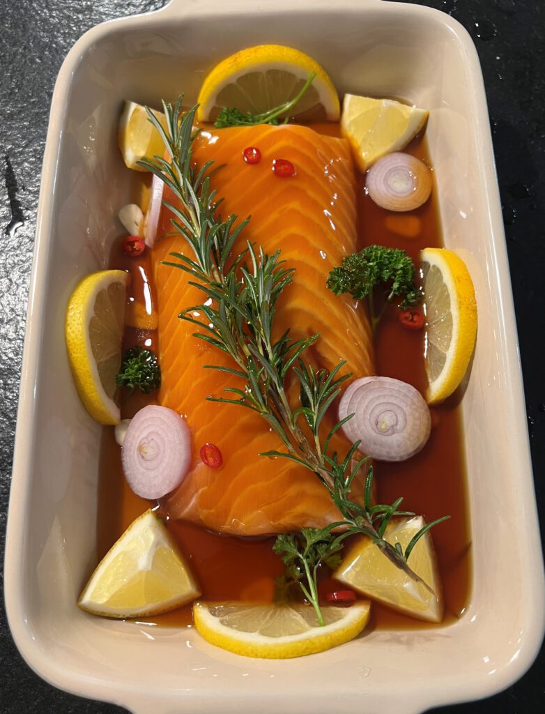 Lachs in Teriyaki