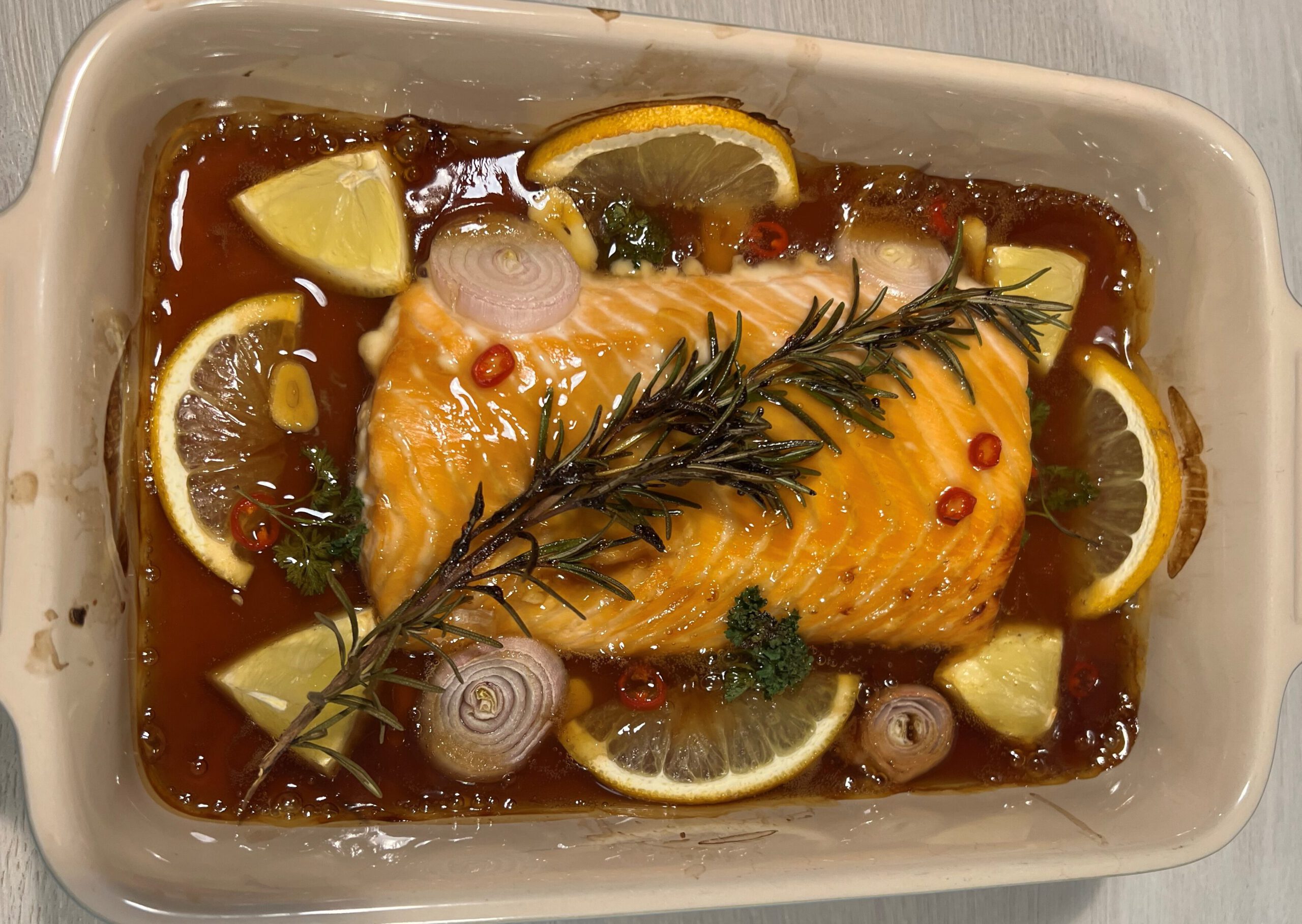 Lachs in Teriyaki