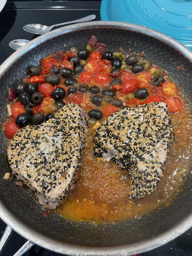 Thunfisch mit Sesamkruste & Mangold