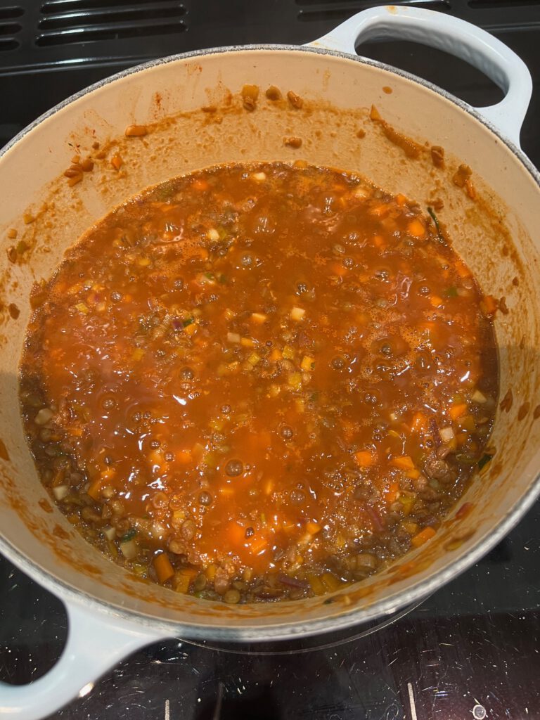 Linsen mit Spätzle