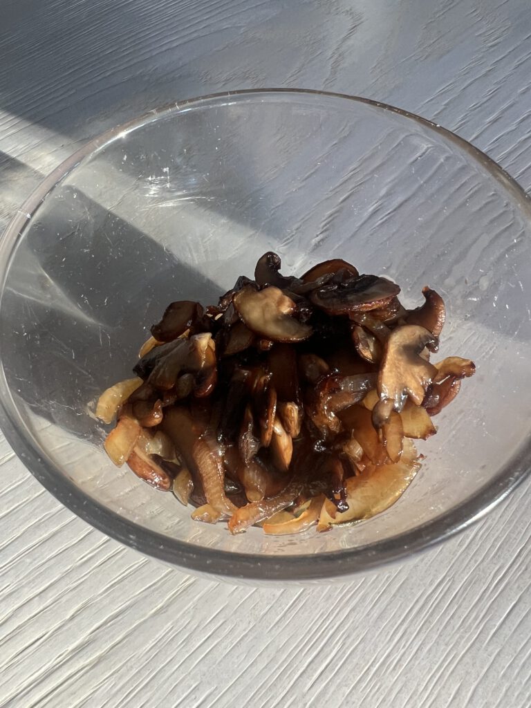 Pilz-Zwiebel Sauté (für Burger)
