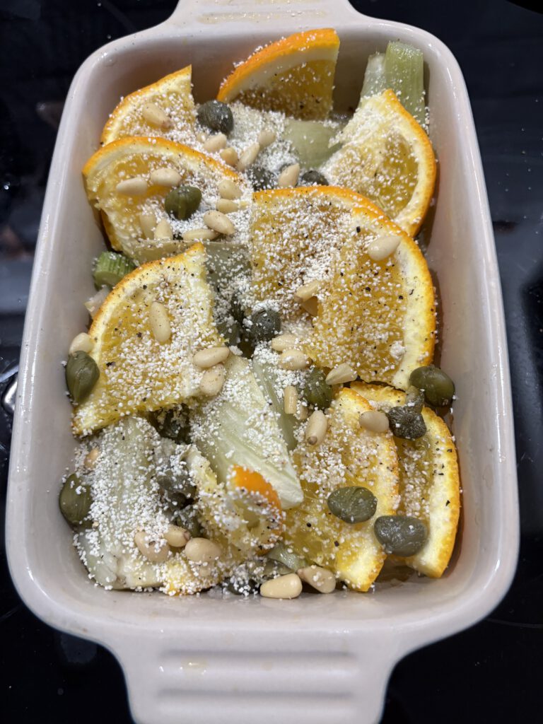 Fenchel mit Orange & Pinienkernen