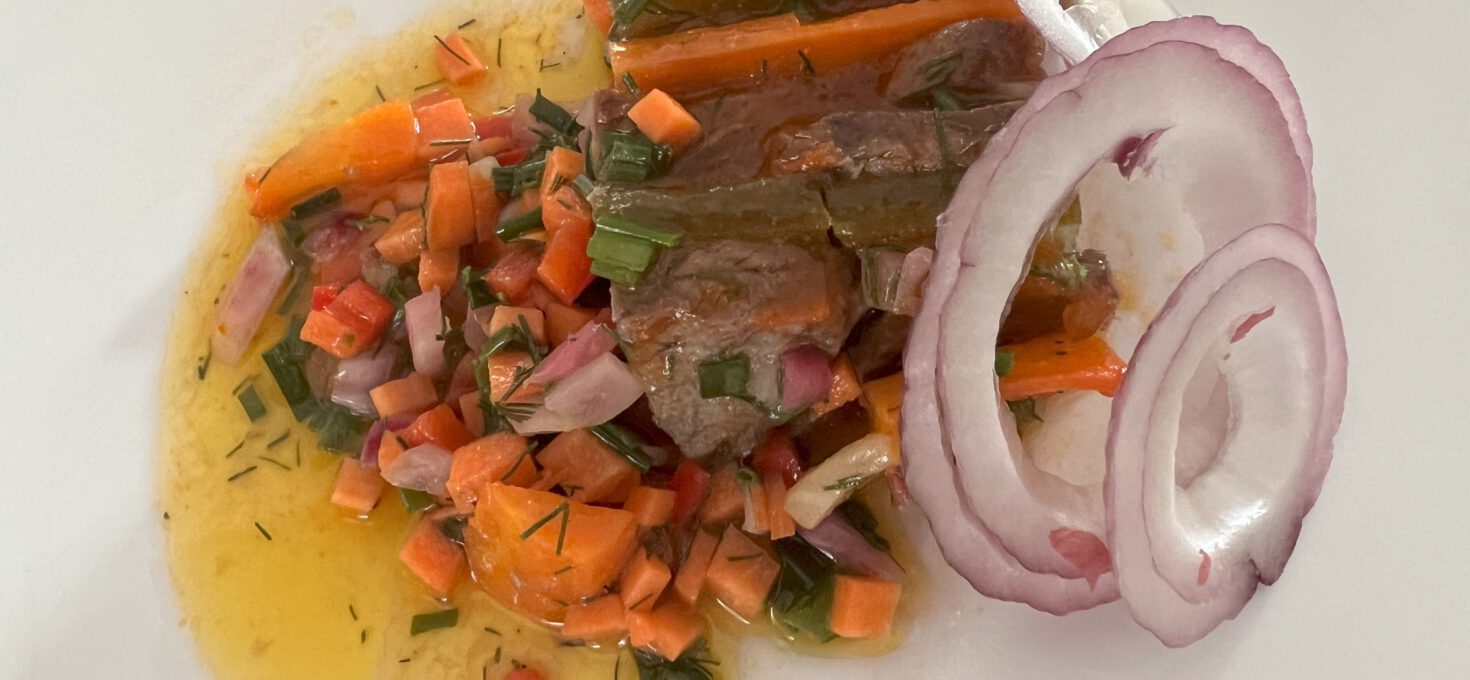 Bayrische Tafelspitzsülze mit Gemüsevinaigrette