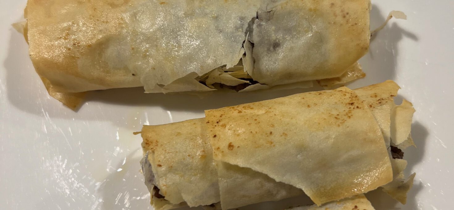 Filo-Röllchen mit Rinderhack