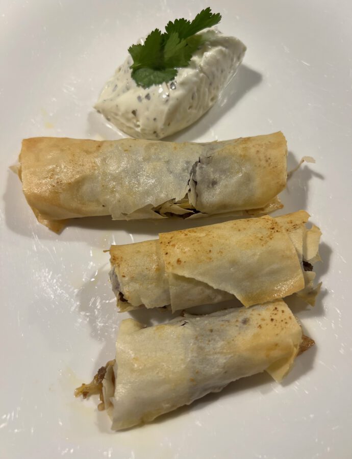 Filo-Röllchen mit Rinderhack