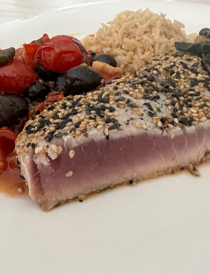 Thunfisch mit Sesamkruste & Mangold