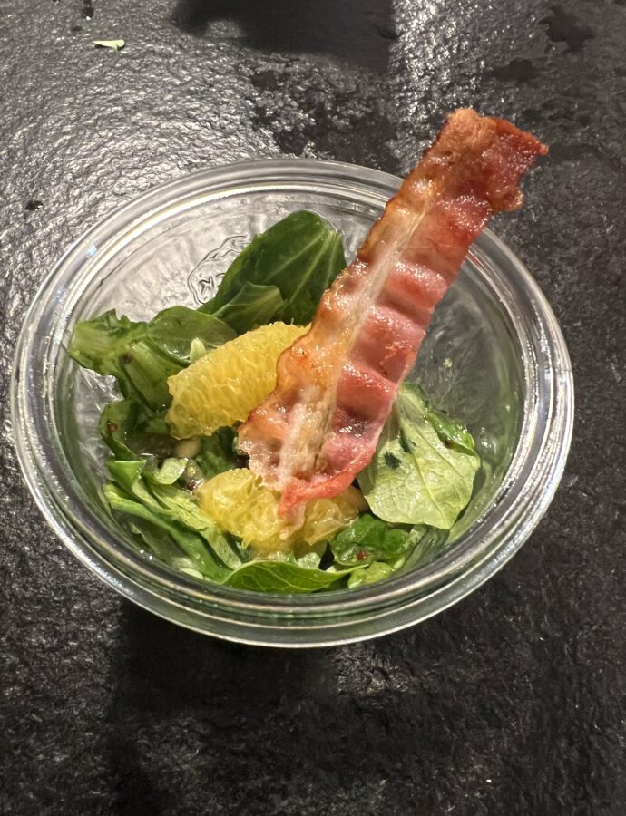 Feldsalat mit Orange & Speck