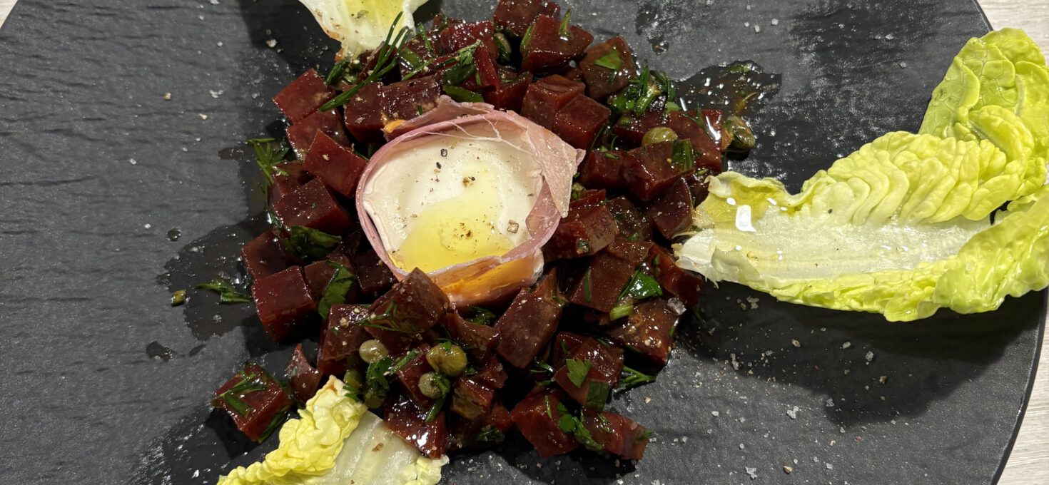 Ziegenkäse auf Rote Beete