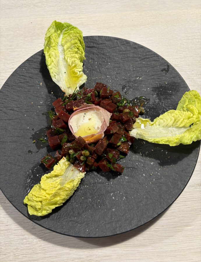 Ziegenkäse auf Rote Beete